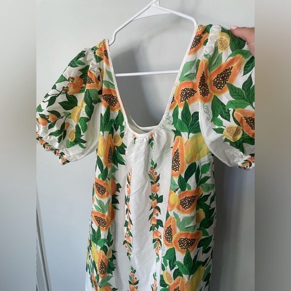 FARM RIO Papaya Salad Scarf Mini Dress S